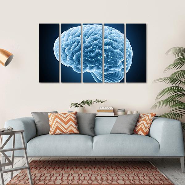 Structure Of Brain Canvas Wall Art-5 Horizontal-Gallery Wrap-22" x 12"-Tiaracle