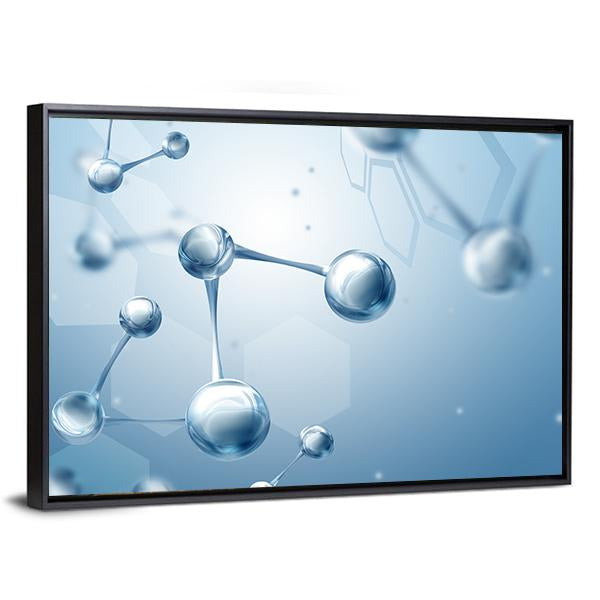 Structure Of Molecules Canvas Wall Art-3 Horizontal-Gallery Wrap-25" x 16"-Tiaracle