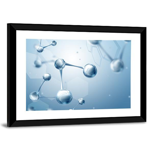 Structure Of Molecules Canvas Wall Art-3 Horizontal-Gallery Wrap-25" x 16"-Tiaracle