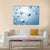 Structure Of Molecules Canvas Wall Art-5 Star-Gallery Wrap-62" x 32"-Tiaracle