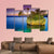Stunning Sunset Landscape With Rocky Island Canvas Wall Art-1 Piece-Gallery Wrap-48" x 32"-Tiaracle