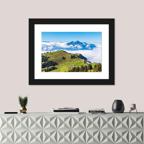Stunning View Of The Pilatus Canvas Wall Art-1 Piece-Framed Print-20" x 16"-Tiaracle