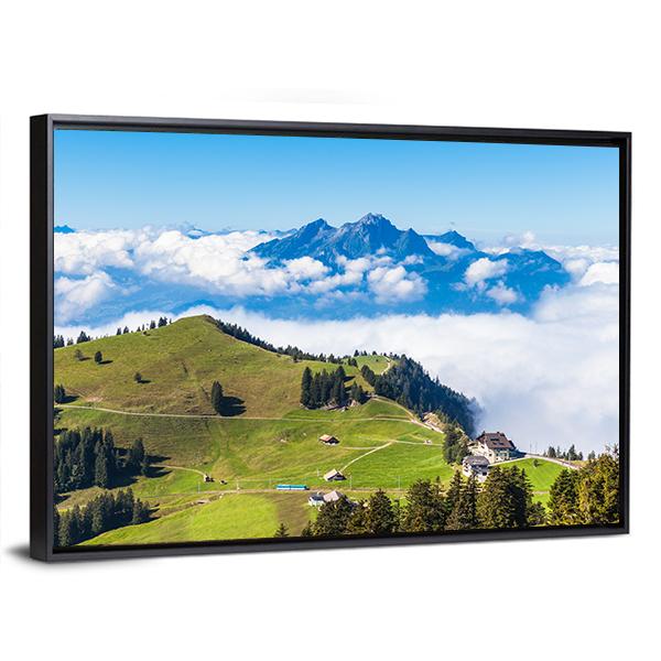 Stunning View Of The Pilatus Canvas Wall Art-3 Horizontal-Gallery Wrap-25" x 16"-Tiaracle