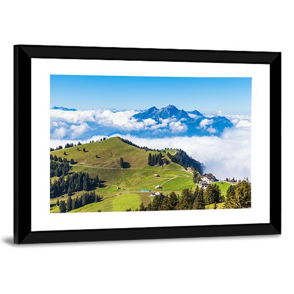 Stunning View Of The Pilatus Canvas Wall Art-3 Horizontal-Gallery Wrap-25" x 16"-Tiaracle