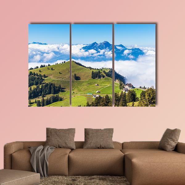 Stunning View Of The Pilatus Canvas Wall Art-3 Horizontal-Gallery Wrap-37" x 24"-Tiaracle