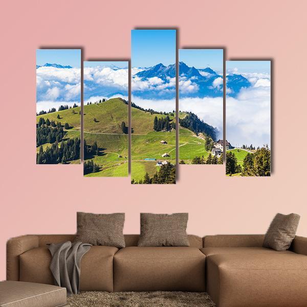 Stunning View Of The Pilatus Canvas Wall Art-5 Pop-Gallery Wrap-47" x 32"-Tiaracle