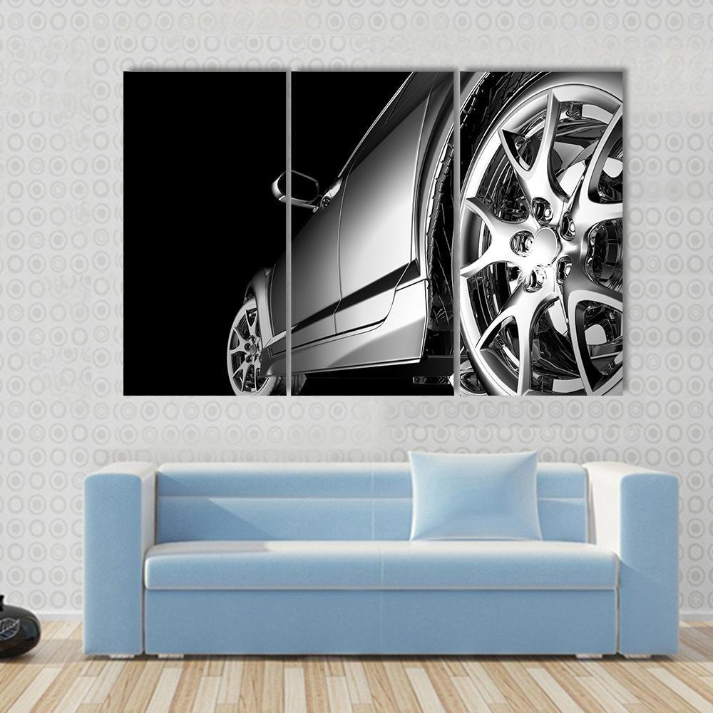 Stylish Car Canvas Wall Art-3 Horizontal-Gallery Wrap-37" x 24"-Tiaracle