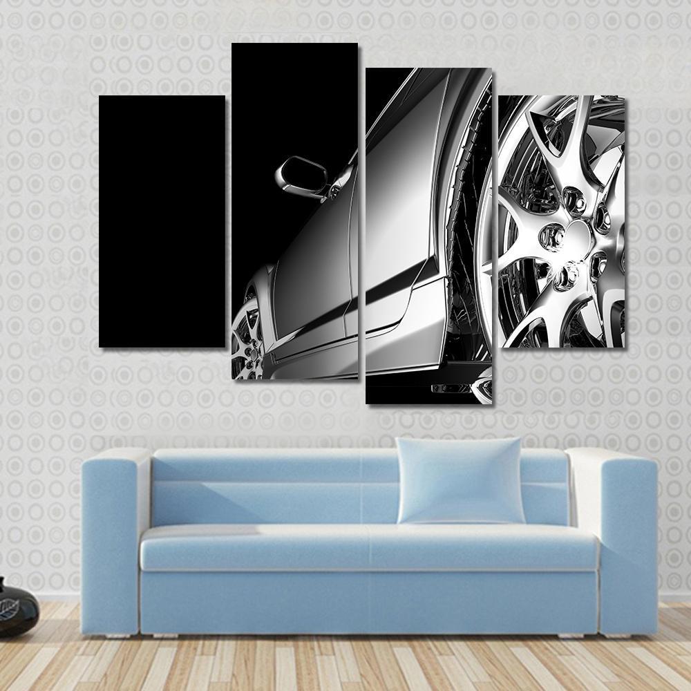 Stylish Car Canvas Wall Art-4 Pop-Gallery Wrap-50" x 32"-Tiaracle
