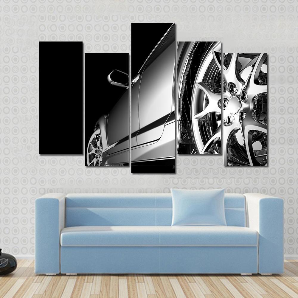 Stylish Car Canvas Wall Art-5 Pop-Gallery Wrap-47" x 32"-Tiaracle