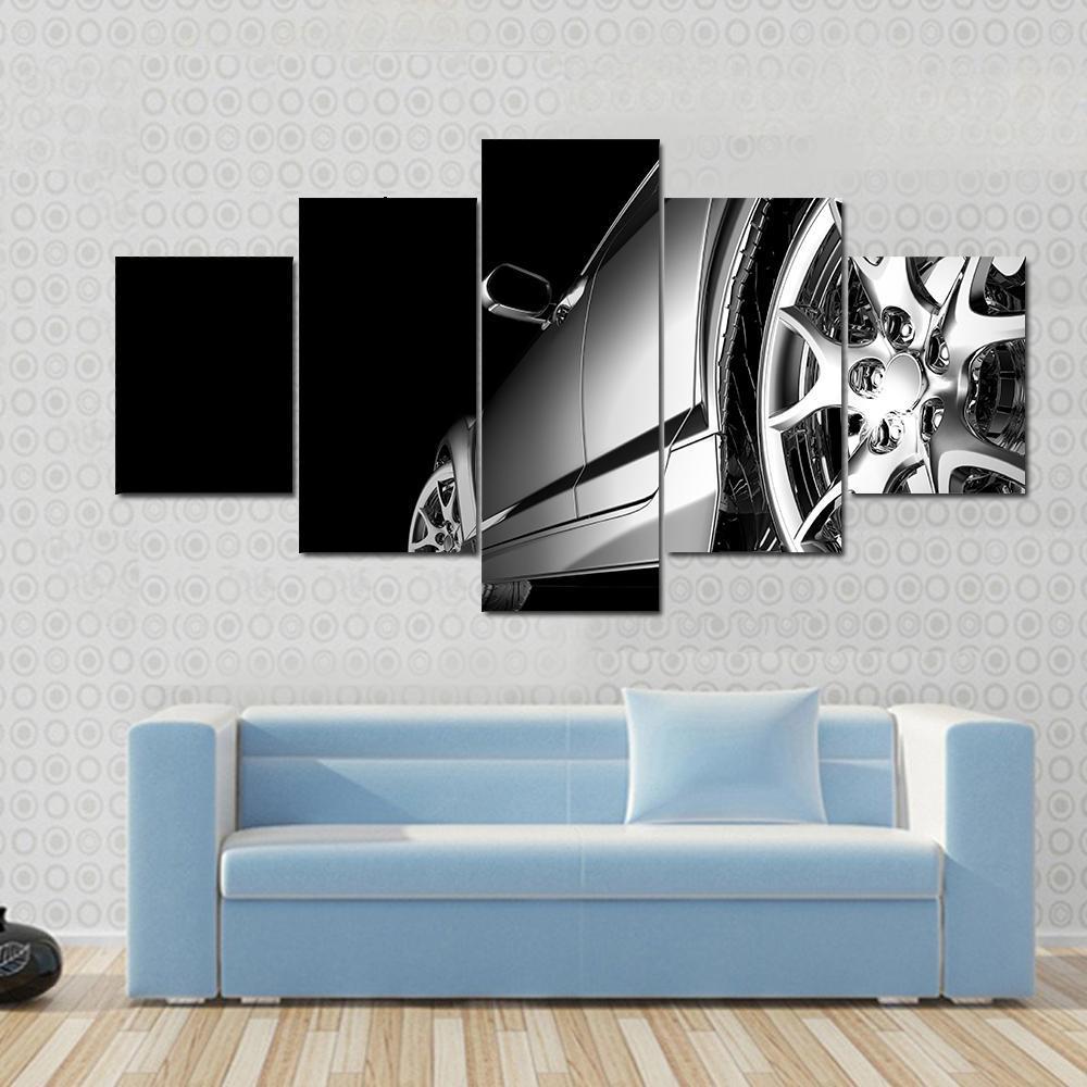 Stylish Car Canvas Wall Art-5 Star-Gallery Wrap-62" x 32"-Tiaracle