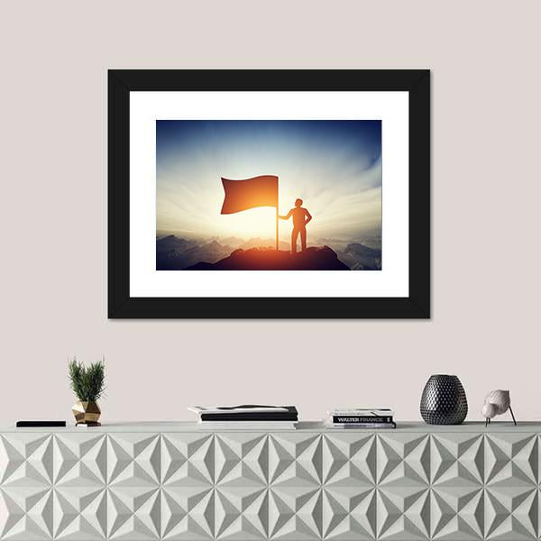 Successful Challenge Concept Canvas Wall Art-1 Piece-Framed Print-20" x 16"-Tiaracle