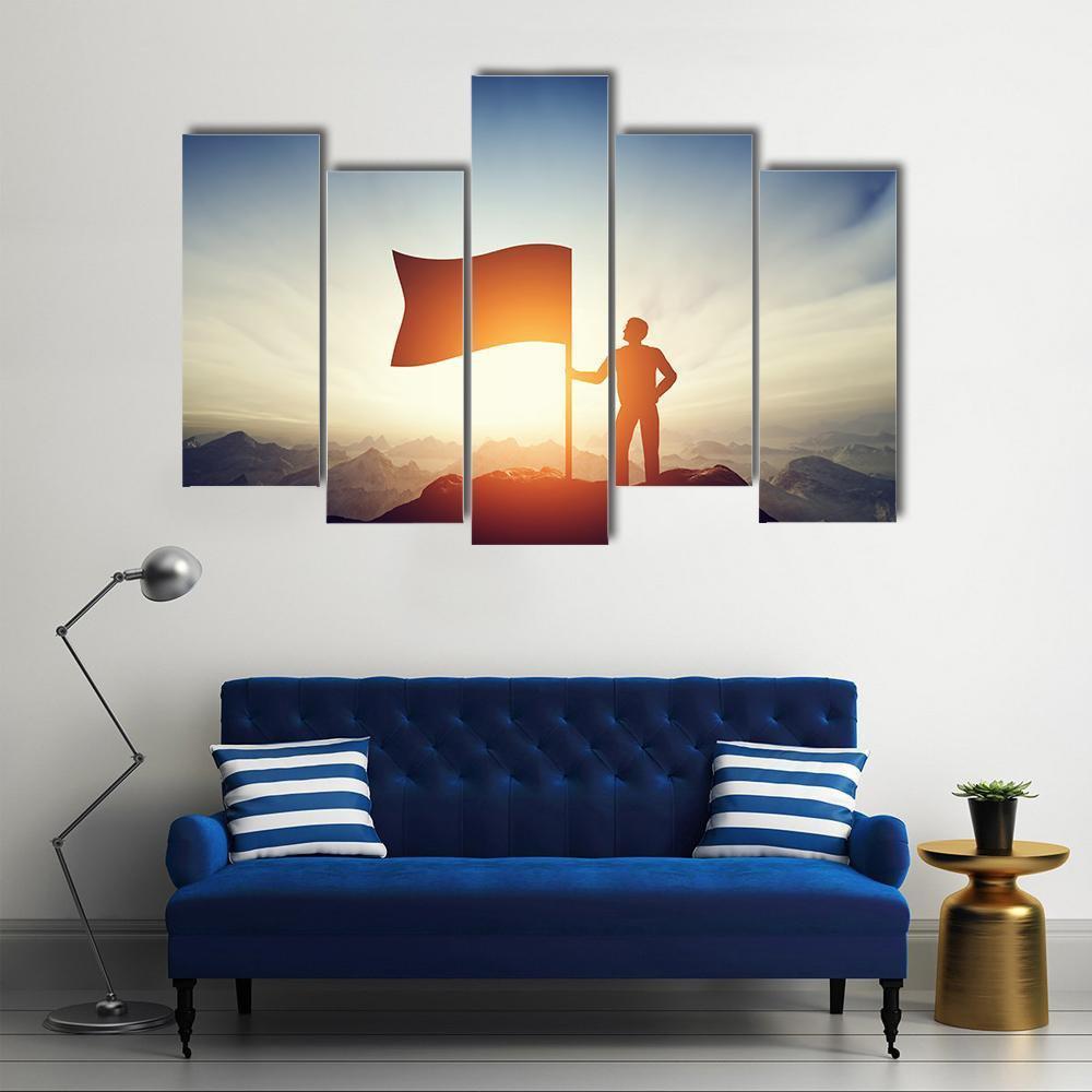 Successful Challenge Concept Canvas Wall Art-5 Pop-Gallery Wrap-47" x 32"-Tiaracle