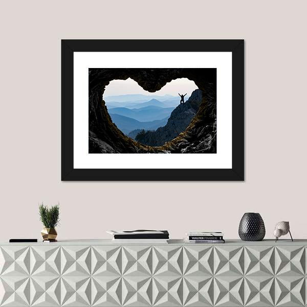 Successful Climb Happiness Canvas Wall Art-1 Piece-Framed Print-20" x 16"-Tiaracle