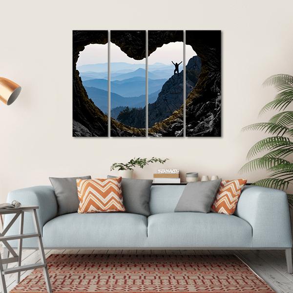 Successful Climb Happiness Canvas Wall Art-4 Horizontal-Gallery Wrap-34" x 24"-Tiaracle