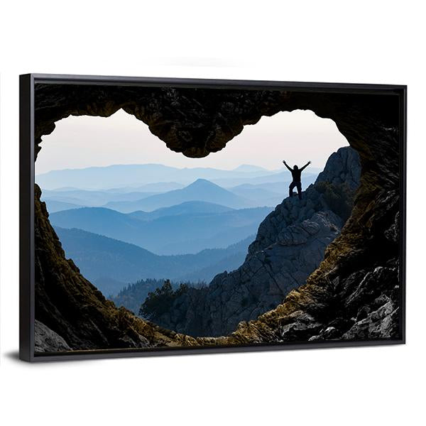 Successful Climb Happiness Canvas Wall Art-3 Horizontal-Gallery Wrap-25" x 16"-Tiaracle
