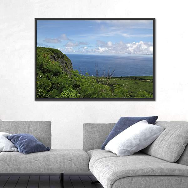 Suicide Cliff In Saipan Canvas Wall Art-3 Horizontal-Gallery Wrap-25" x 16"-Tiaracle