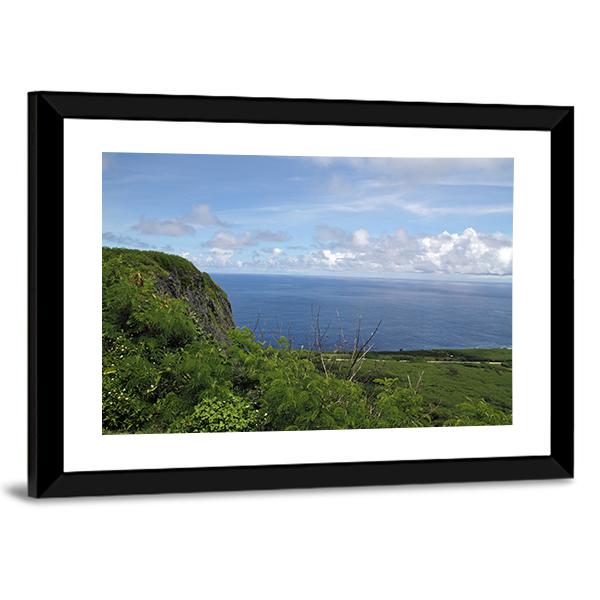 Suicide Cliff In Saipan Canvas Wall Art-3 Horizontal-Gallery Wrap-25" x 16"-Tiaracle