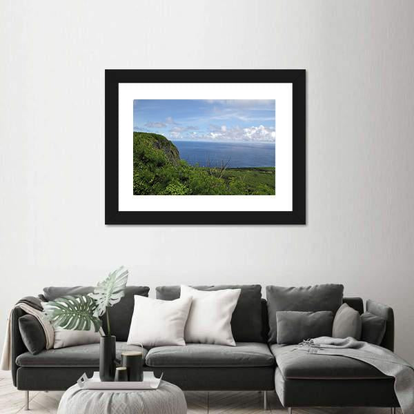 Suicide Cliff In Saipan Canvas Wall Art-3 Horizontal-Gallery Wrap-25" x 16"-Tiaracle