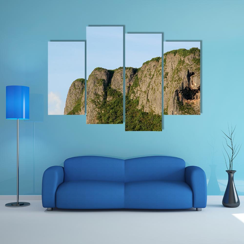Suicide Cliff In Saipan Canvas Wall Art-4 Pop-Gallery Wrap-50" x 32"-Tiaracle