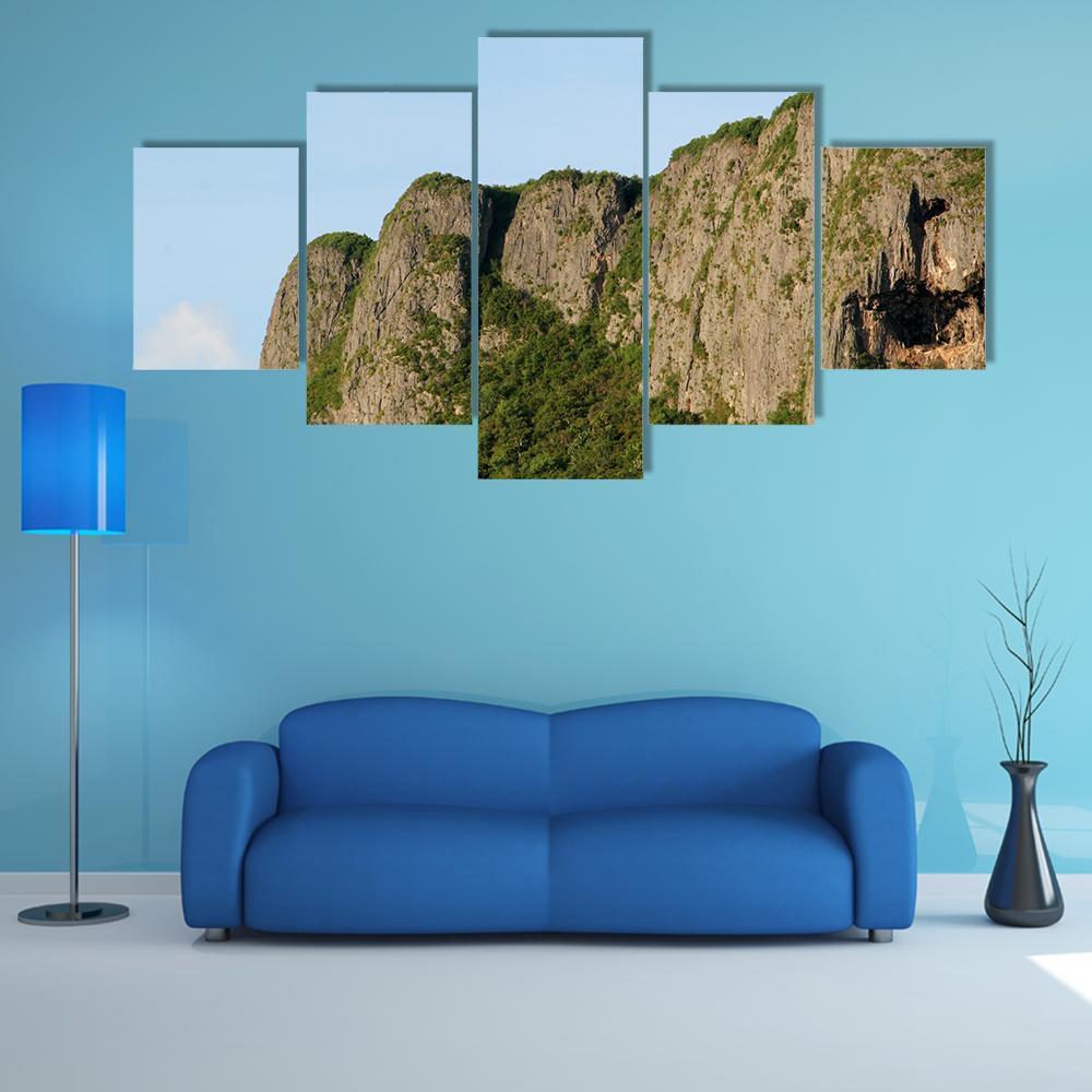 Suicide Cliff In Saipan Canvas Wall Art-5 Star-Gallery Wrap-62" x 32"-Tiaracle