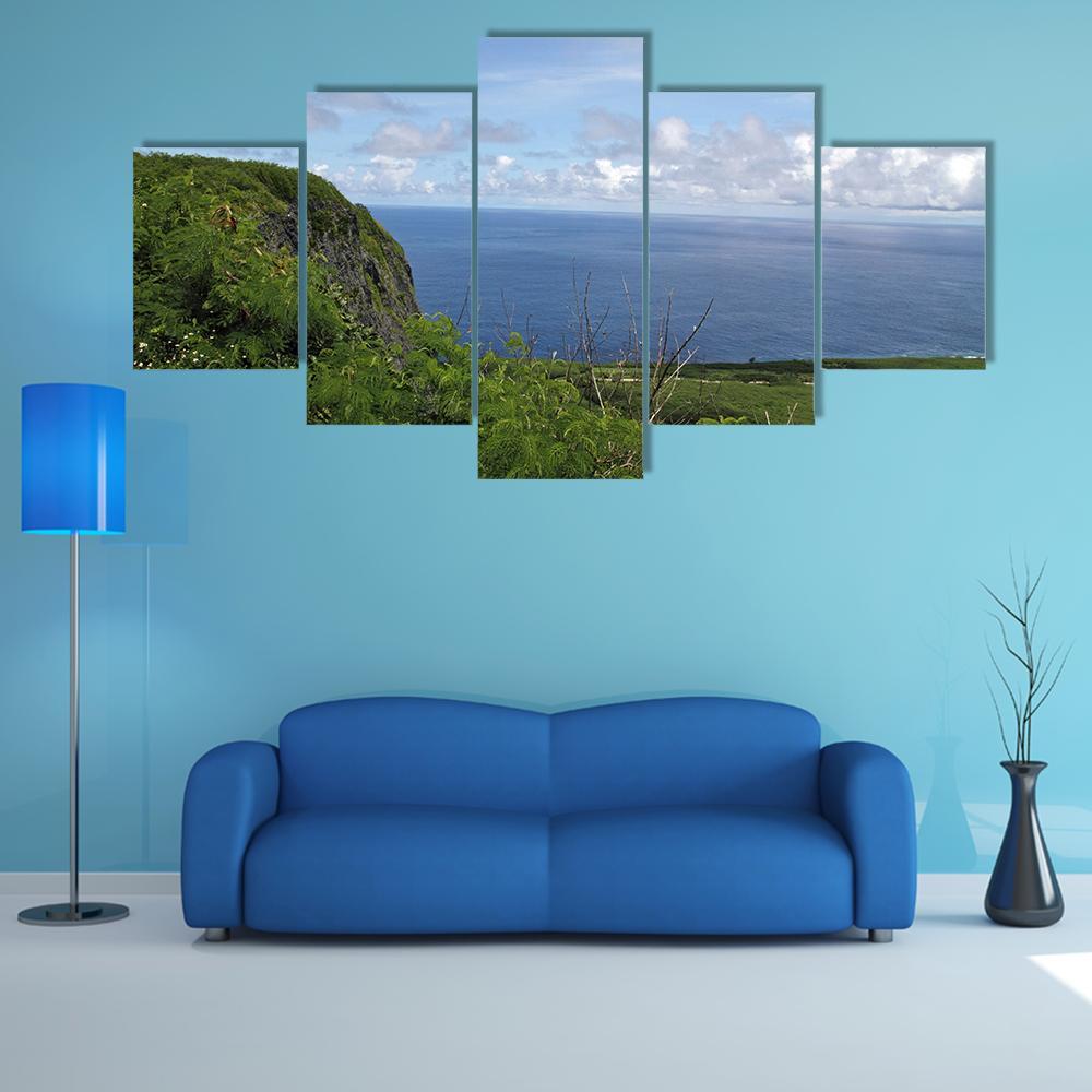 Suicide Cliff In Saipan Canvas Wall Art-5 Star-Gallery Wrap-62" x 32"-Tiaracle