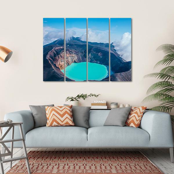 Sulfur Lake In Volcano's Carter In Russia Canvas Wall Art-4 Horizontal-Gallery Wrap-34" x 24"-Tiaracle