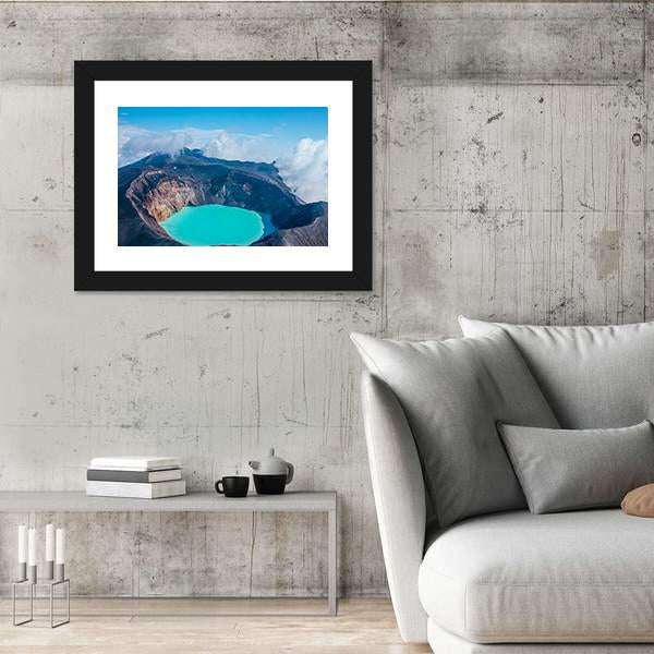 Sulfur Lake In Volcano's Carter In Russia Canvas Wall Art-3 Horizontal-Gallery Wrap-25" x 16"-Tiaracle