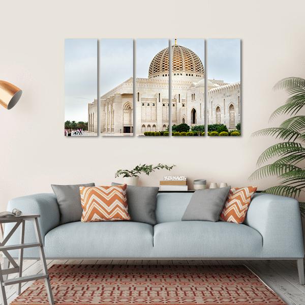Sultan Qaboos Mosque Canvas Wall Art-5 Horizontal-Gallery Wrap-22" x 12"-Tiaracle