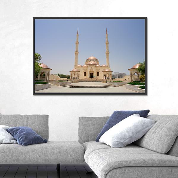 Sultan Taymoor Grand Mosque Canvas Wall Art-3 Horizontal-Gallery Wrap-25" x 16"-Tiaracle