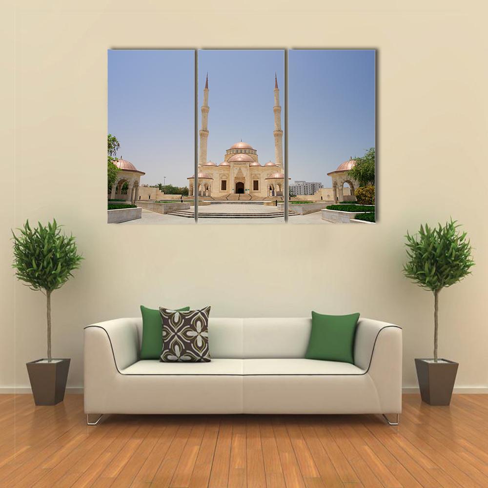 Sultan Taymoor Grand Mosque Canvas Wall Art-3 Horizontal-Gallery Wrap-37" x 24"-Tiaracle