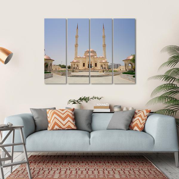 Sultan Taymoor Grand Mosque Canvas Wall Art-4 Horizontal-Gallery Wrap-34" x 24"-Tiaracle