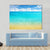 Summer Beach With Clear Water And Blue Cloudy Sky Canvas Wall Art-1 Piece-Gallery Wrap-48" x 32"-Tiaracle