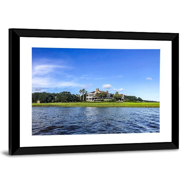 Summer Day On Shem's Creek Canvas Wall Art-3 Horizontal-Gallery Wrap-25" x 16"-Tiaracle