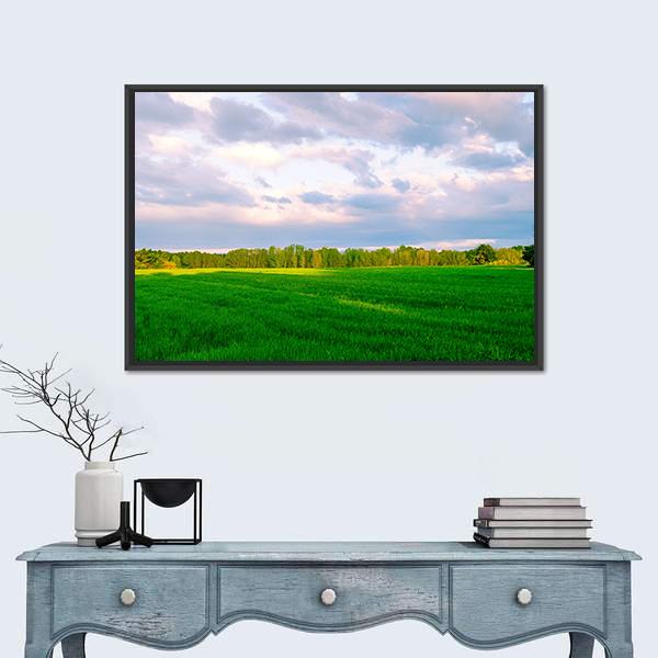 Summer Fields In Segovia Panoramic Canvas Wall Art-1 Piece-36" x 12"-Tiaracle