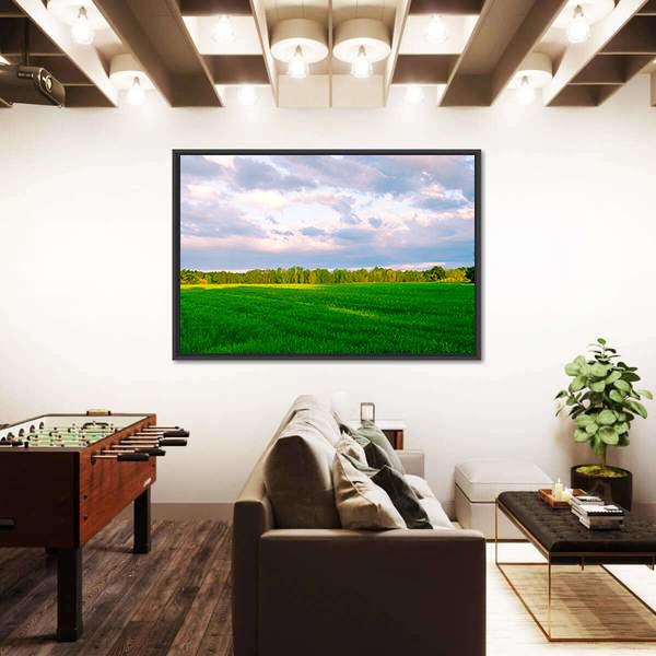 Summer Fields In Segovia Panoramic Canvas Wall Art-1 Piece-36" x 12"-Tiaracle