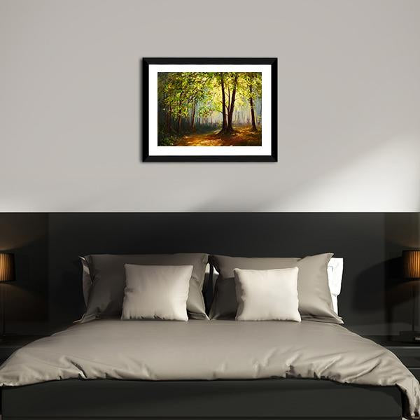 Summer Forest Abstract Canvas Wall Art-3 Horizontal-Gallery Wrap-25&quot; x 16&quot;-Tiaracle