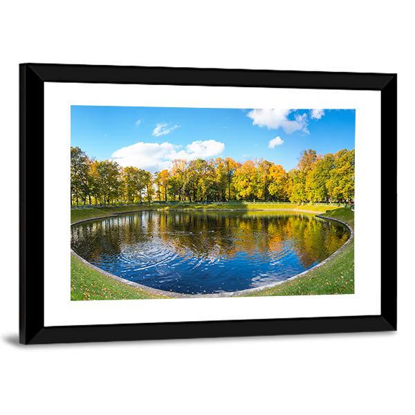 Summer Garden In Russia Canvas Wall Art-3 Horizontal-Gallery Wrap-25" x 16"-Tiaracle