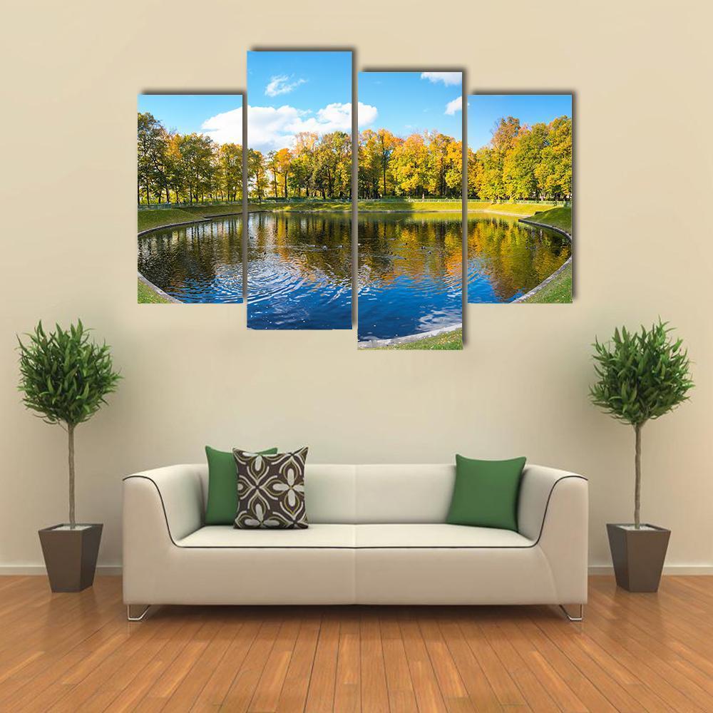 Summer Garden In Russia Canvas Wall Art-4 Pop-Gallery Wrap-50" x 32"-Tiaracle