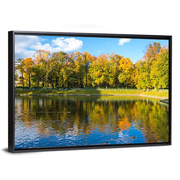 Summer Garden Russia Canvas Wall Art-3 Horizontal-Gallery Wrap-25" x 16"-Tiaracle