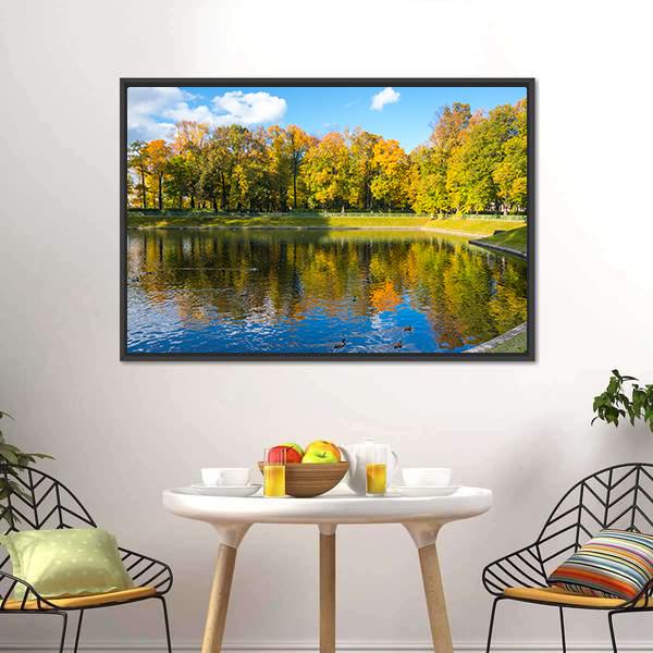 Summer Garden Russia Canvas Wall Art-3 Horizontal-Gallery Wrap-25" x 16"-Tiaracle
