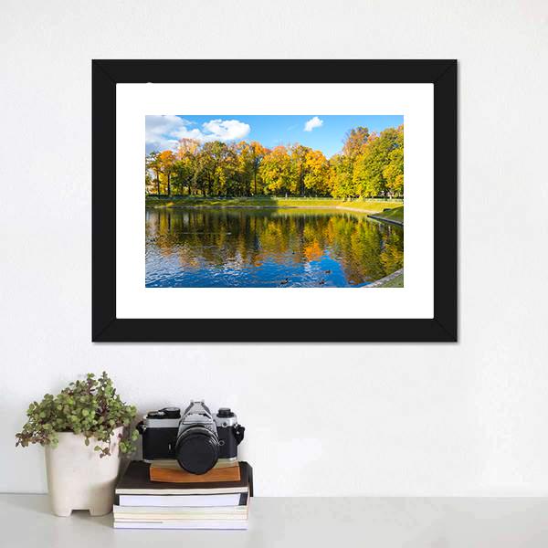 Summer Garden Russia Canvas Wall Art-1 Piece-Framed Print-20" x 16"-Tiaracle