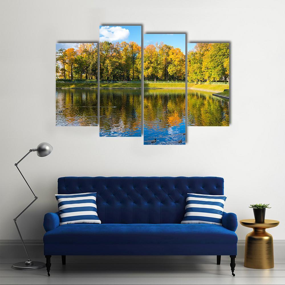 Summer Garden Russia Canvas Wall Art-4 Pop-Gallery Wrap-50" x 32"-Tiaracle