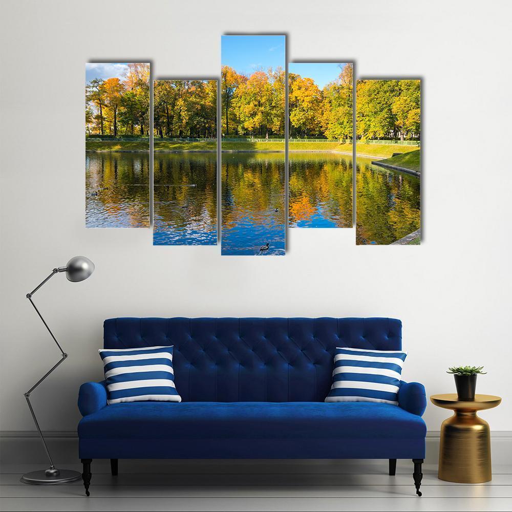 Summer Garden Russia Canvas Wall Art-5 Pop-Gallery Wrap-47" x 32"-Tiaracle