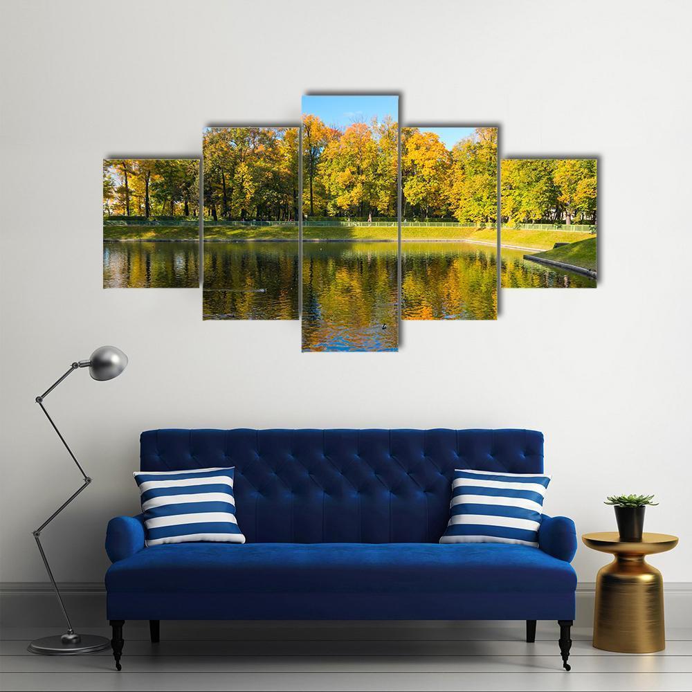 Summer Garden Russia Canvas Wall Art-5 Star-Gallery Wrap-62" x 32"-Tiaracle