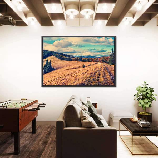 Summer Landscape In Mountains Canvas Wall Art-3 Horizontal-Gallery Wrap-25" x 16"-Tiaracle
