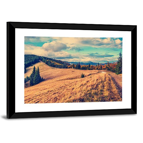 Summer Landscape In Mountains Canvas Wall Art-3 Horizontal-Gallery Wrap-25&quot; x 16&quot;-Tiaracle