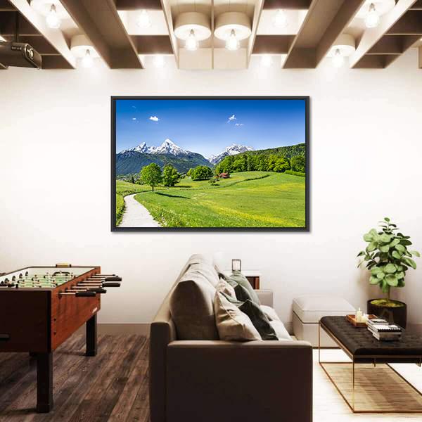Summer Landscape In The Alps National Park Bavaria Germany Canvas Wall Art-3 Horizontal-Gallery Wrap-25" x 16"-Tiaracle