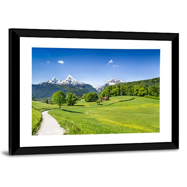 Summer Landscape In The Alps National Park Bavaria Germany Canvas Wall Art-3 Horizontal-Gallery Wrap-25" x 16"-Tiaracle