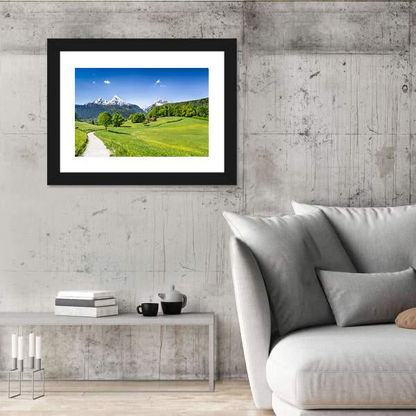 Summer Landscape In The Alps National Park Bavaria Germany Canvas Wall Art-3 Horizontal-Gallery Wrap-25" x 16"-Tiaracle