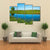 Summer Landscape Near A Pond Canvas Wall Art-4 Pop-Gallery Wrap-50" x 32"-Tiaracle